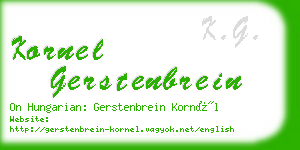 kornel gerstenbrein business card